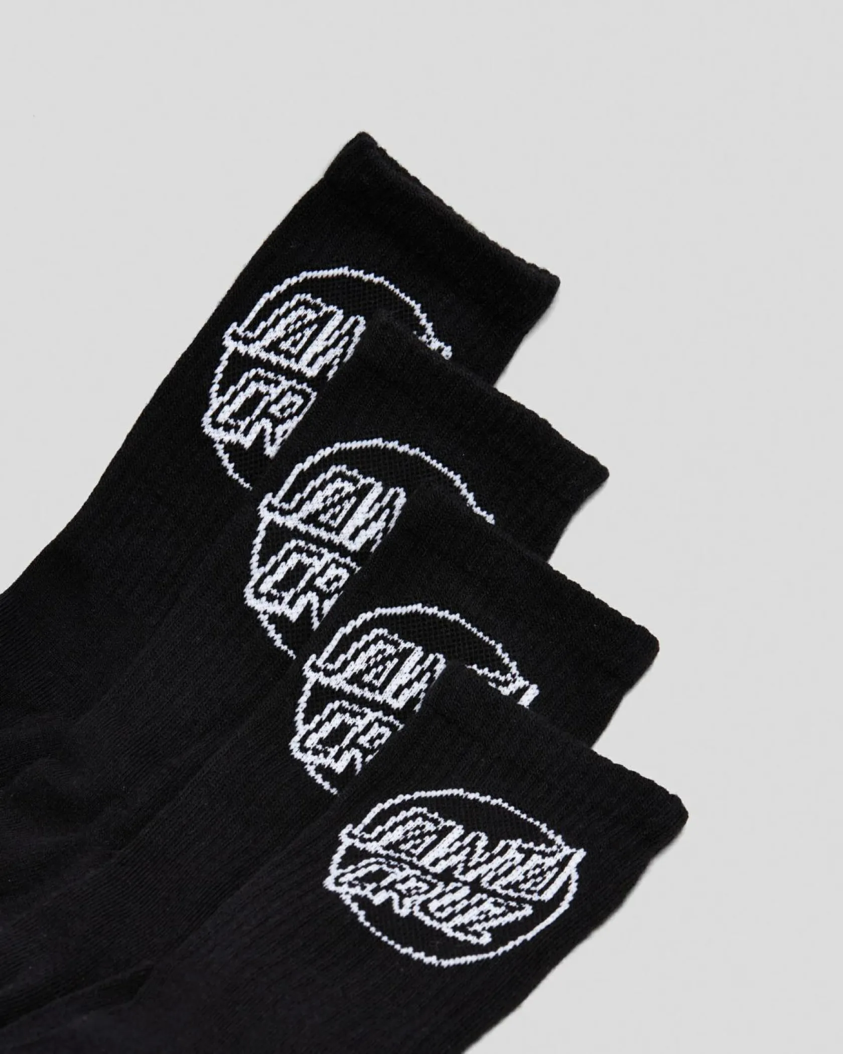 Santa Cruz Opus Dot Crew Socks 4 Pack Black Discount
