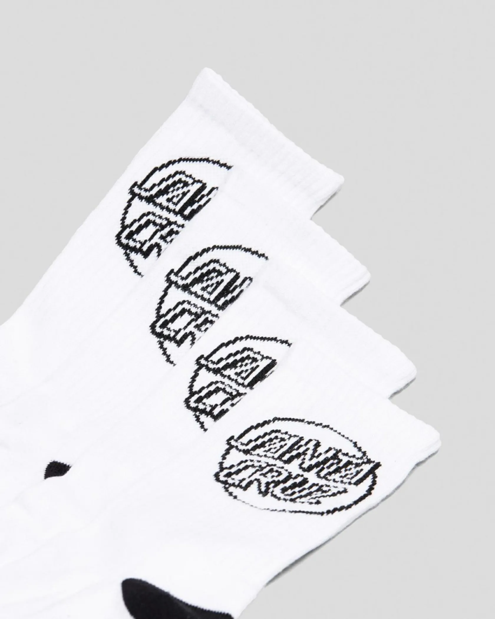Santa Cruz Opus Dot Crew Socks 4 Pack White Discount