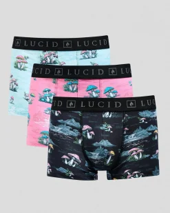 Lucid Organic Fitted Boxer Shorts 3 Pack Multi Clearance