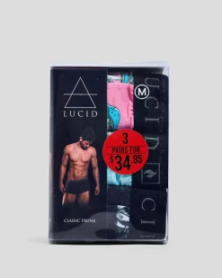 Lucid Organic Fitted Boxer Shorts 3 Pack Multi Clearance