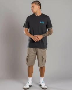 Rip Curl Origin Palms T-Shirt Washed Black Clearance