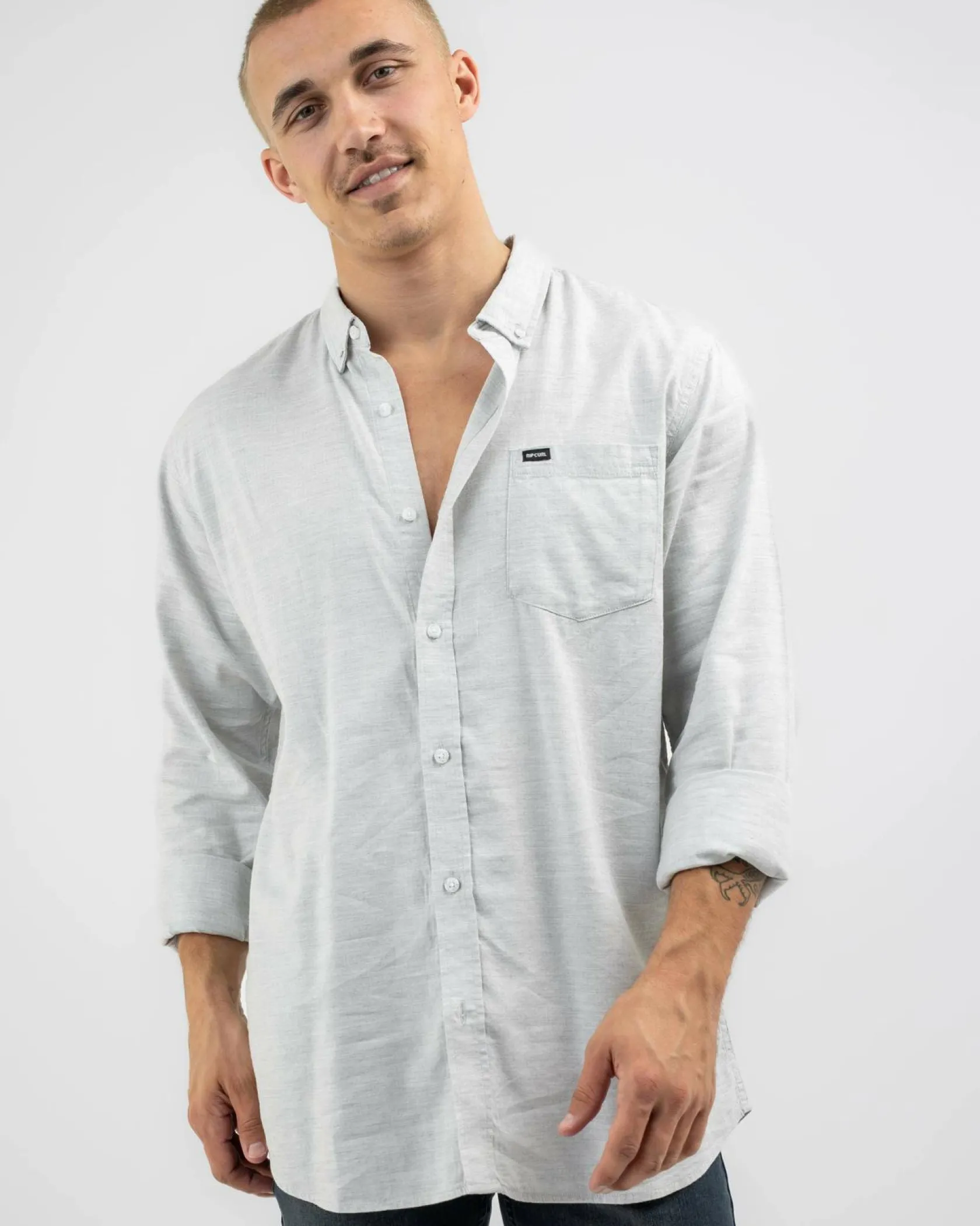 Rip Curl Ourtime Long Sleeve Shirt Off White Hot