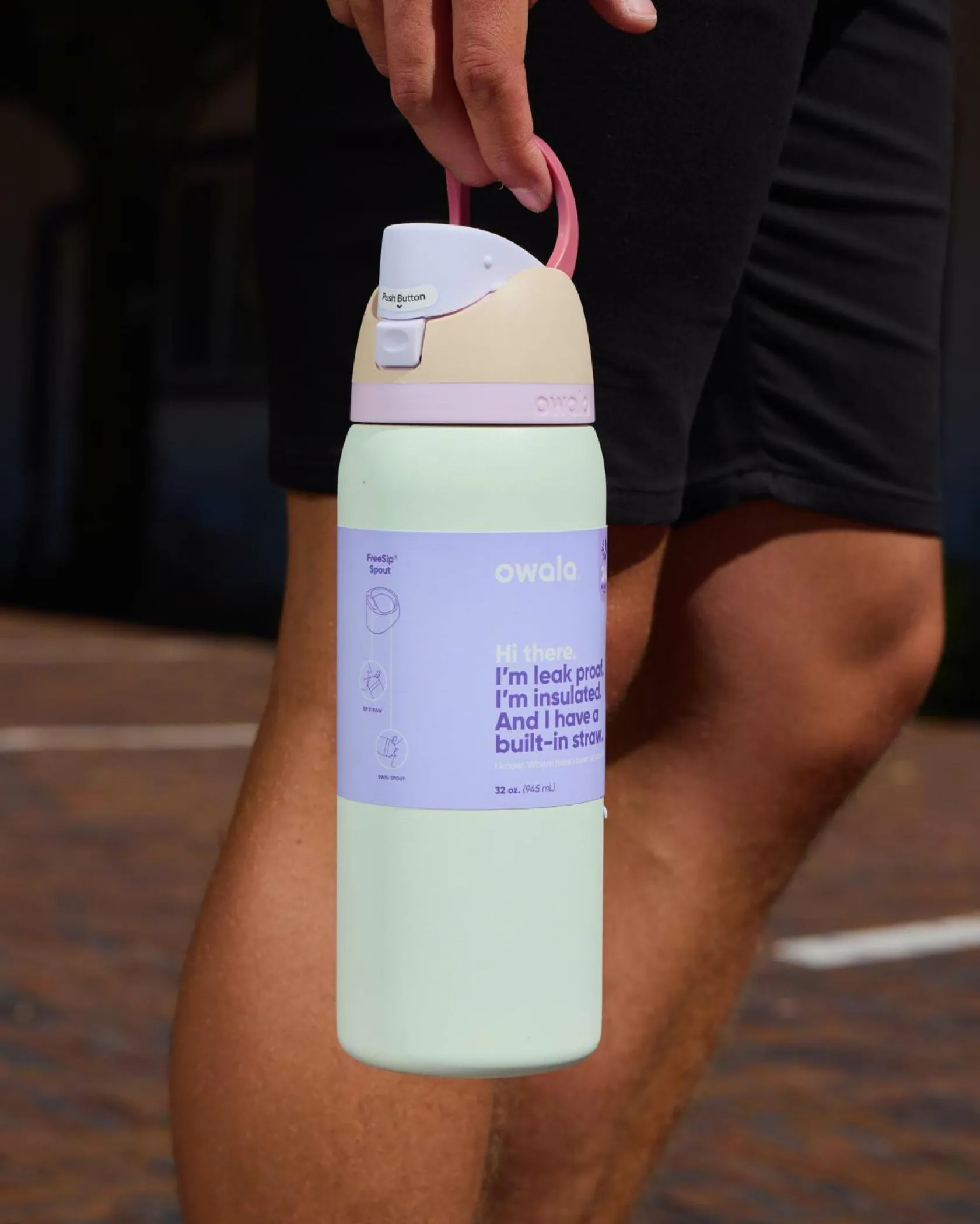 Owala 32oz FreeSip Stainless Steel Water Bottle Tan/mint Discount