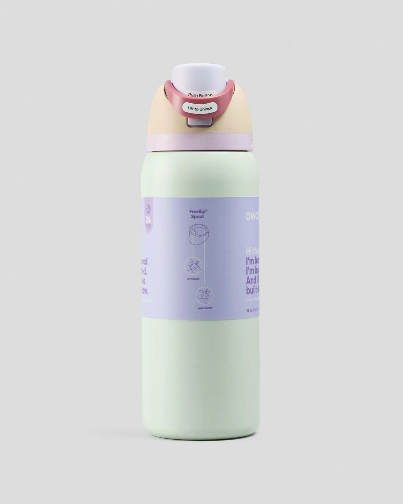 Owala 32oz FreeSip Stainless Steel Water Bottle Tan/mint Discount