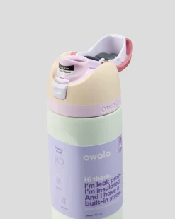 Owala 24oz FreeSip Stainless Steel Water Bottle Tan/mint Clearance