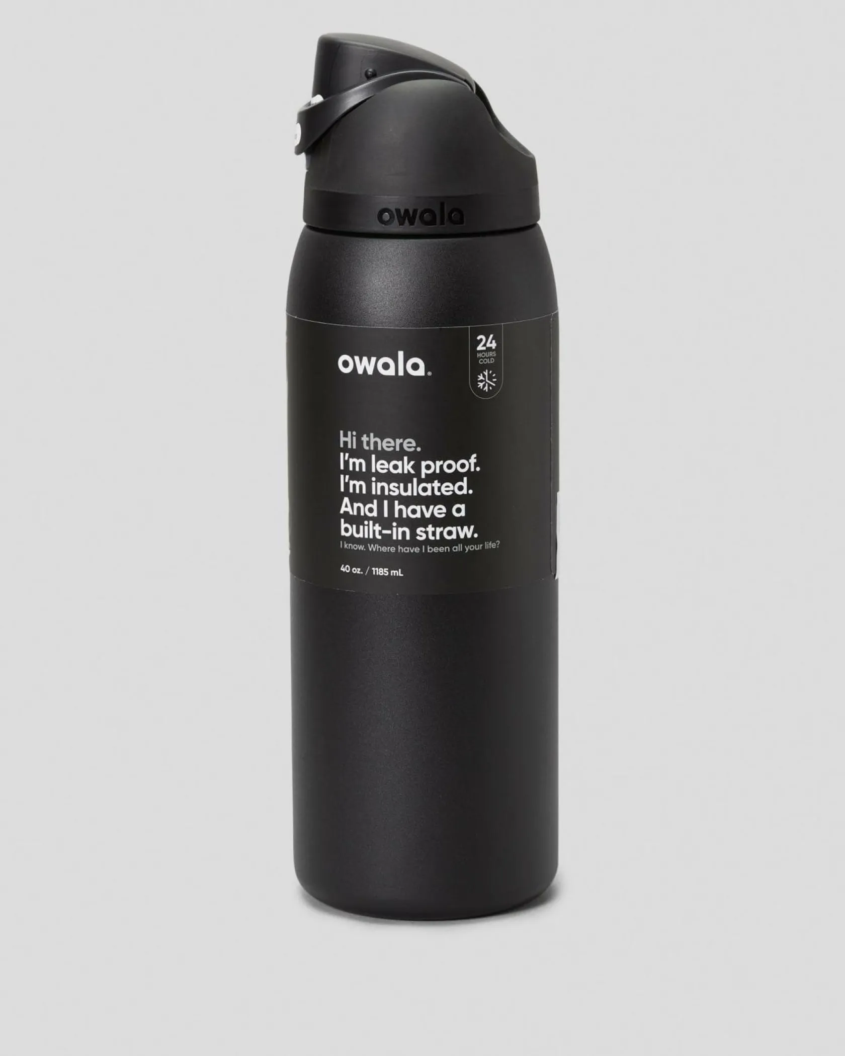 Owala 40oz FreeSip Stainless Steel Water Bottle Black Clearance