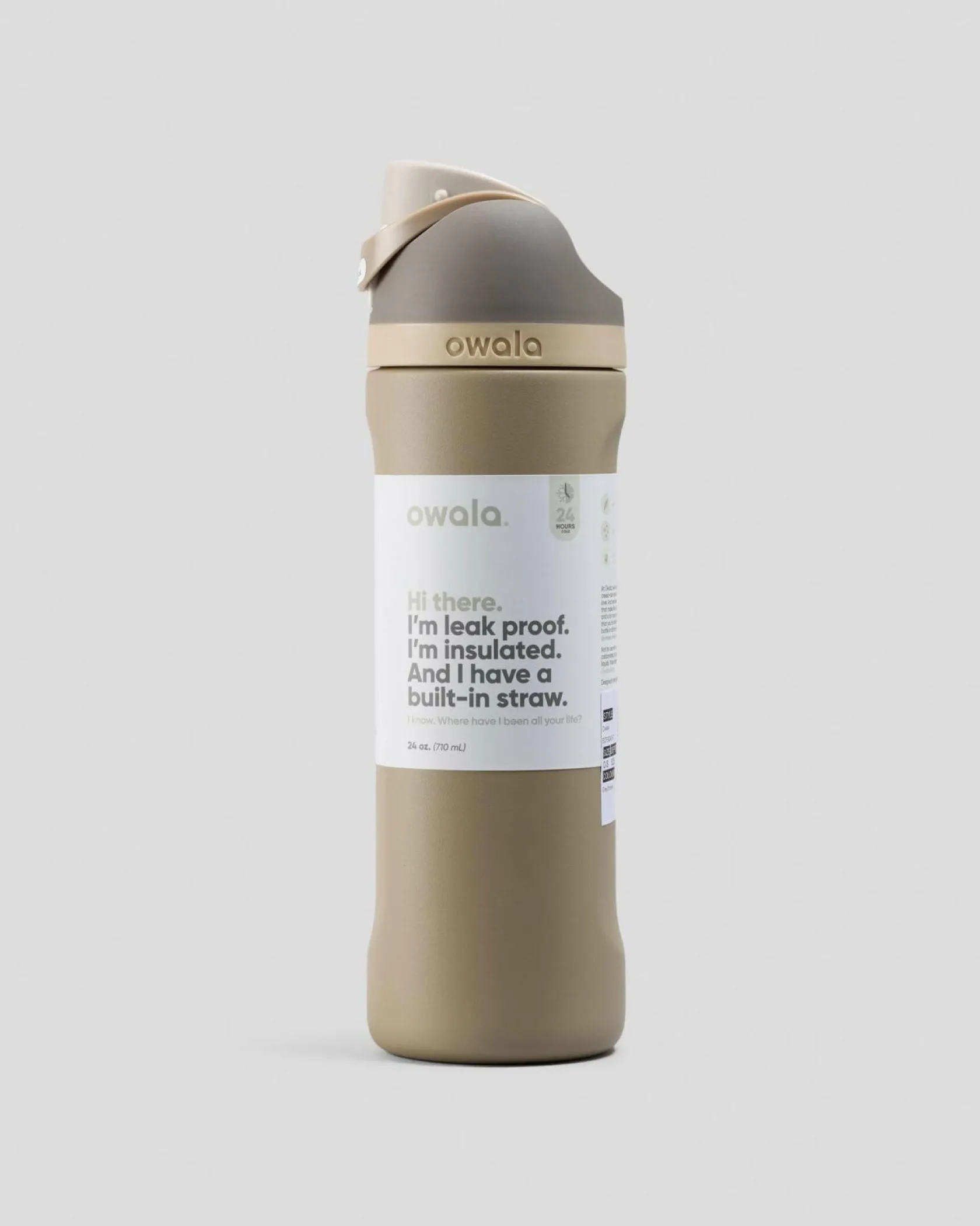 Owala 24oz FreeSip Stainless Steel Water Bottle Grey/brown Best