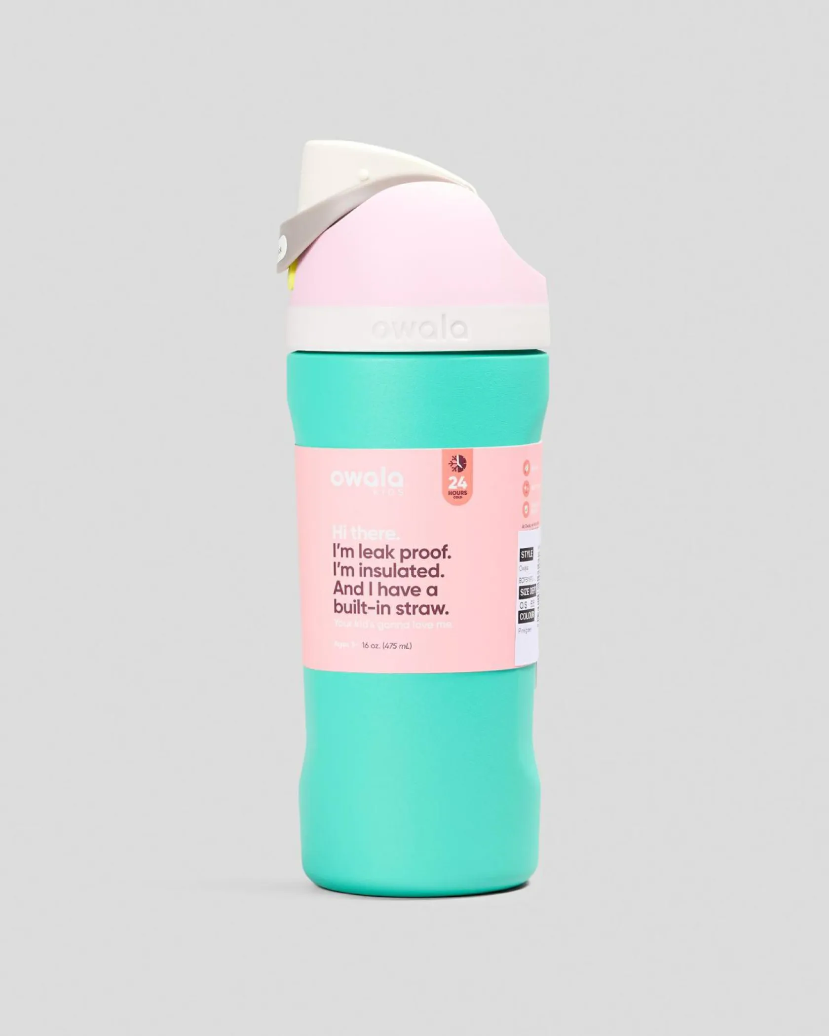 Owala 16oz FreeSip Stainless Steel Water Bottle Pink/green Online