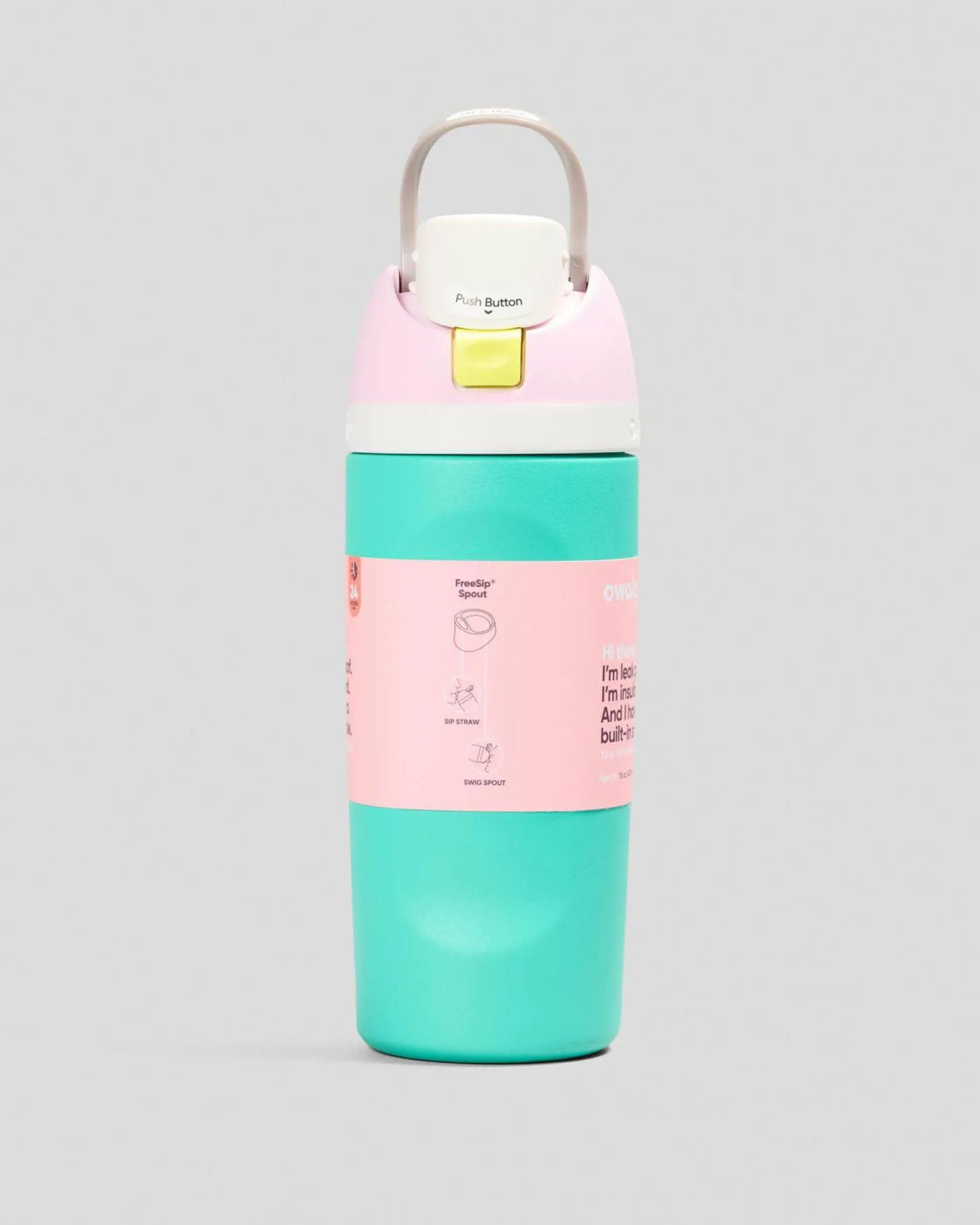 Owala 16oz FreeSip Stainless Steel Water Bottle Pink/green Online
