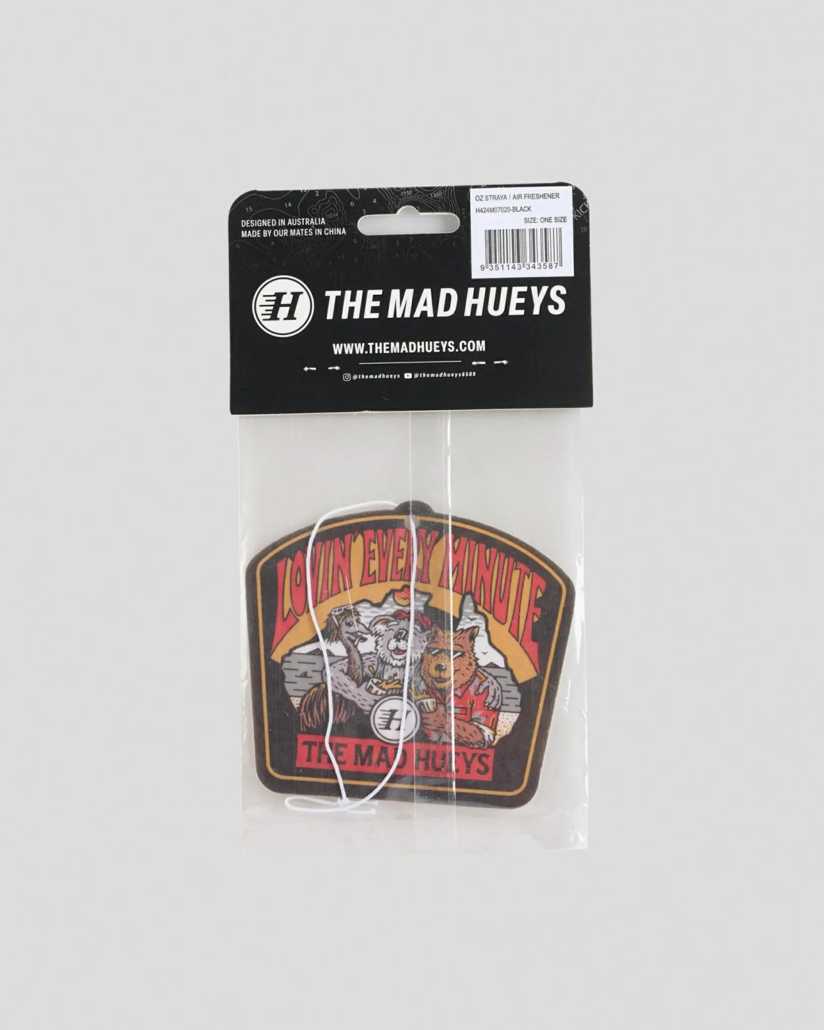 The Mad Hueys Oz Straya Air Freshener Black Discount