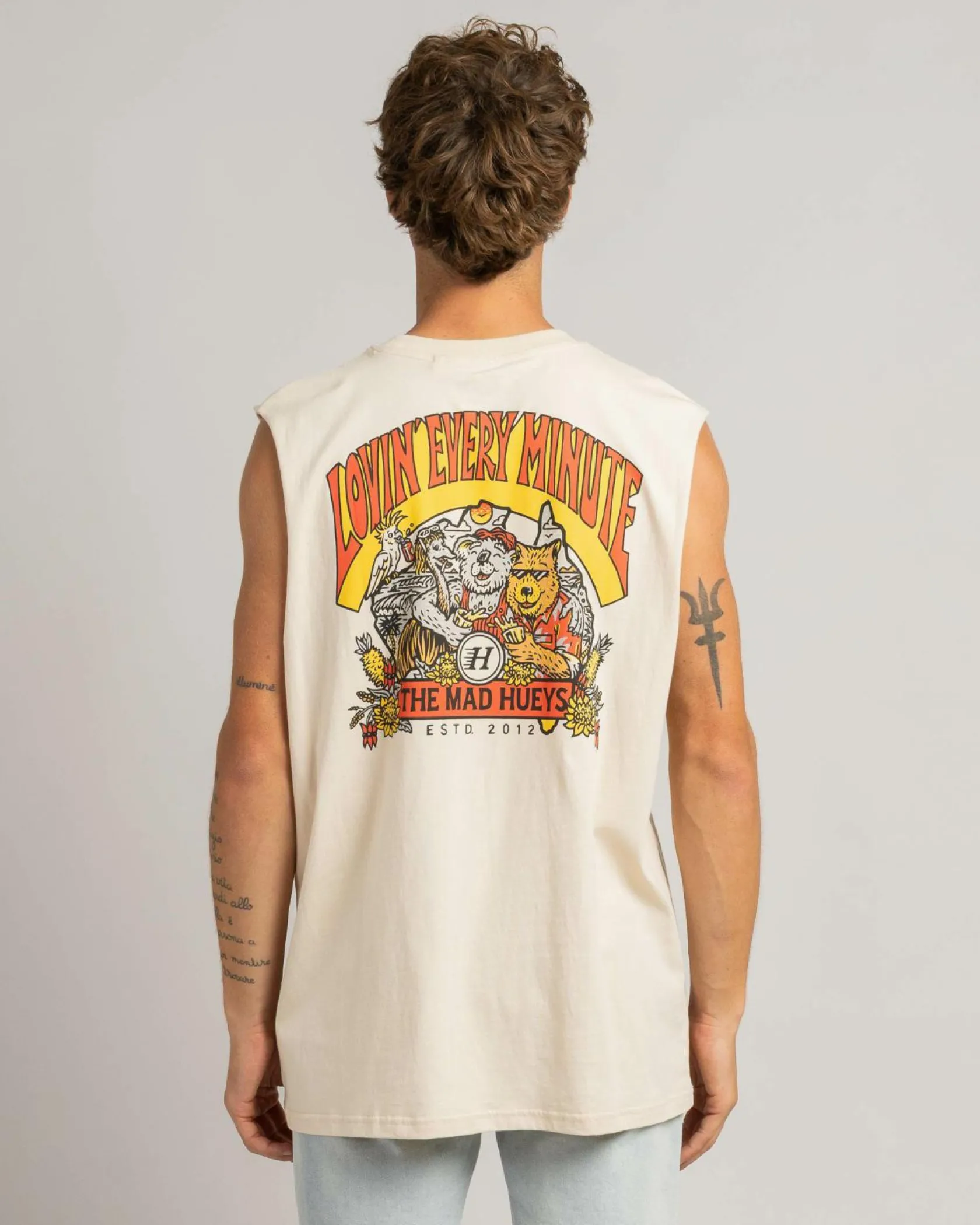 The Mad Hueys Oz Straya Muscle Tank Cement Best