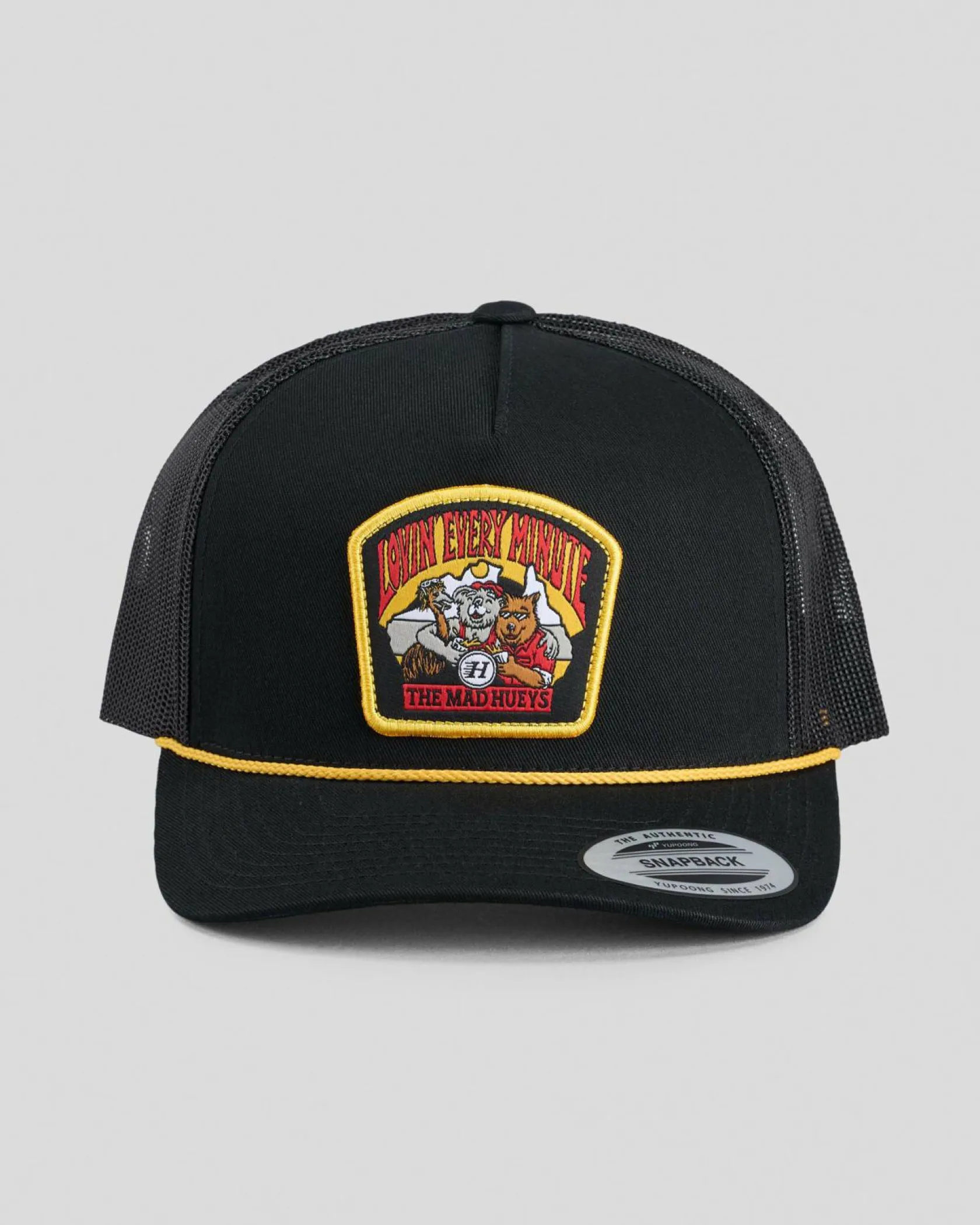 The Mad Hueys Oz Straya Trucker Cap Black New