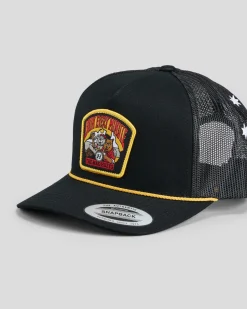 The Mad Hueys Oz Straya Trucker Cap Black New