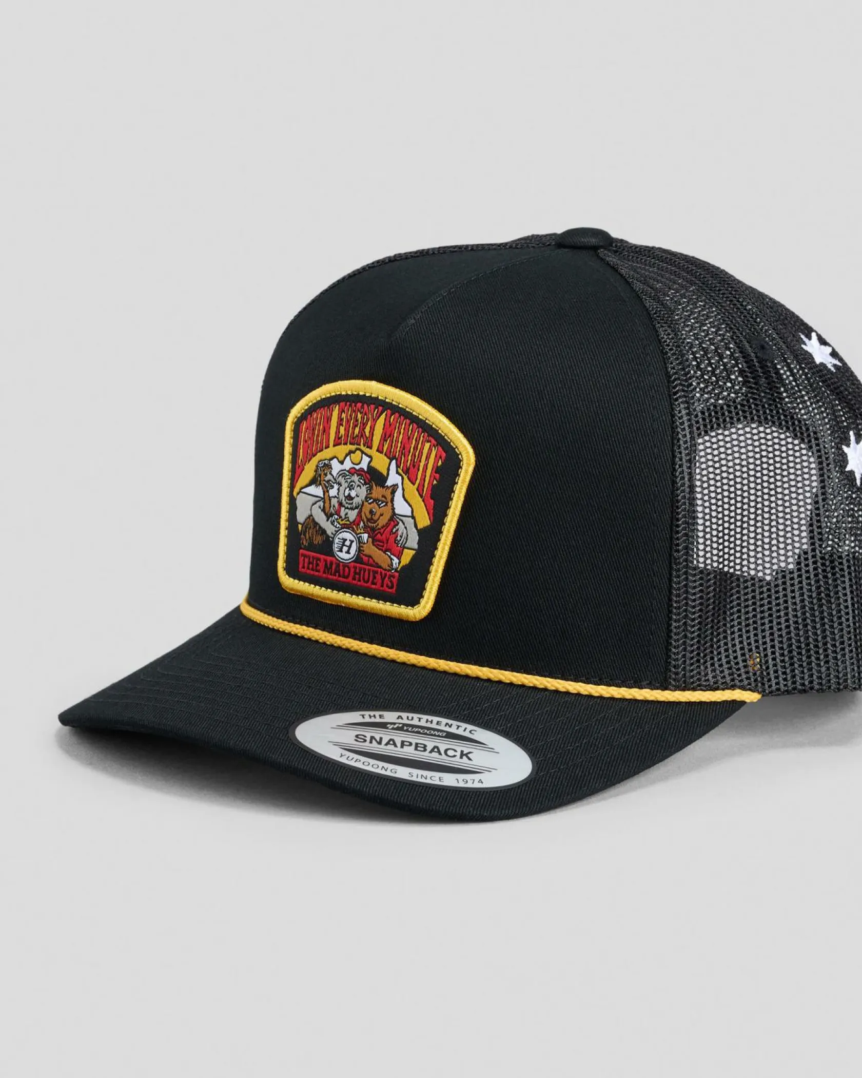 The Mad Hueys Oz Straya Trucker Cap Black New