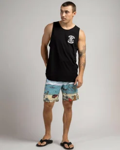 The Mad Hueys Oz Straya Volley Shorts Aqua Best