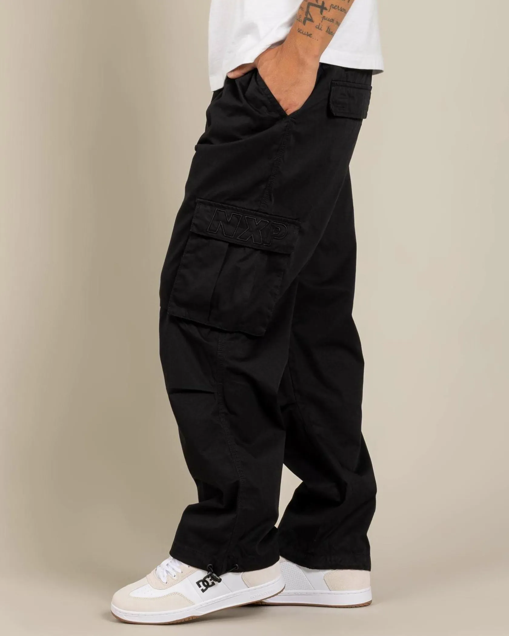 Nena & Pasadena P350 Parachute Pants Jet Black Sale
