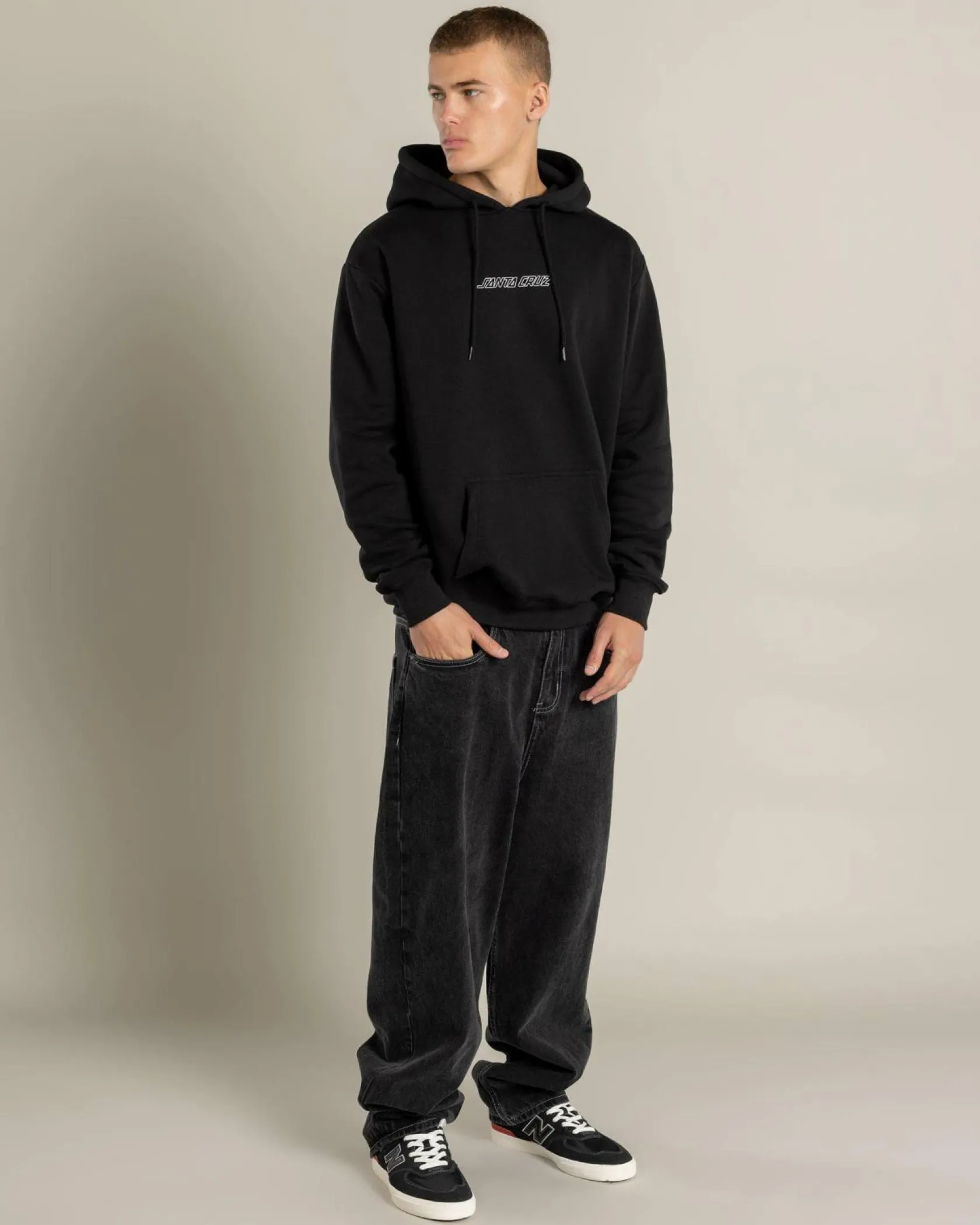 Santa Cruz Pace Ritual Hand Mono Strip Hoodie Black Outlet