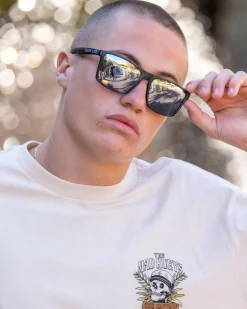Salty Life Pacific Polarised Sunglasses Matte Black Camo / Silver