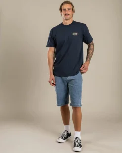 Brixton Parsons T-Shirt Navy Discount