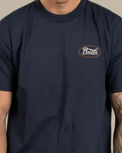 Brixton Parsons T-Shirt Navy Discount