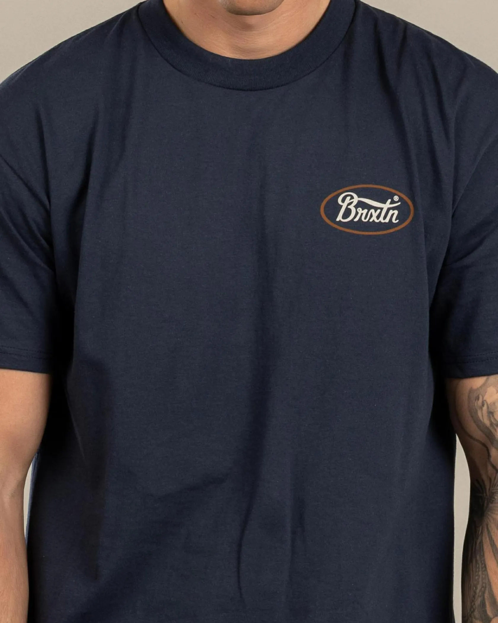 Brixton Parsons T-Shirt Navy Discount