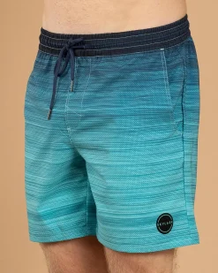 Skylark Passage Elastic Waist Shorts Blue/mint Sale