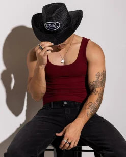 Von Dutch Patch Cowboy Hat Black/white Online