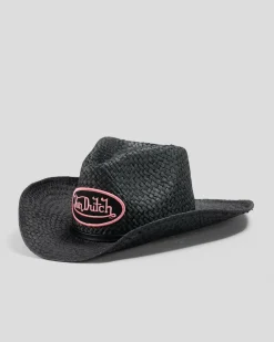 Von Dutch Patch Cowboy Hat Black/pink Outlet