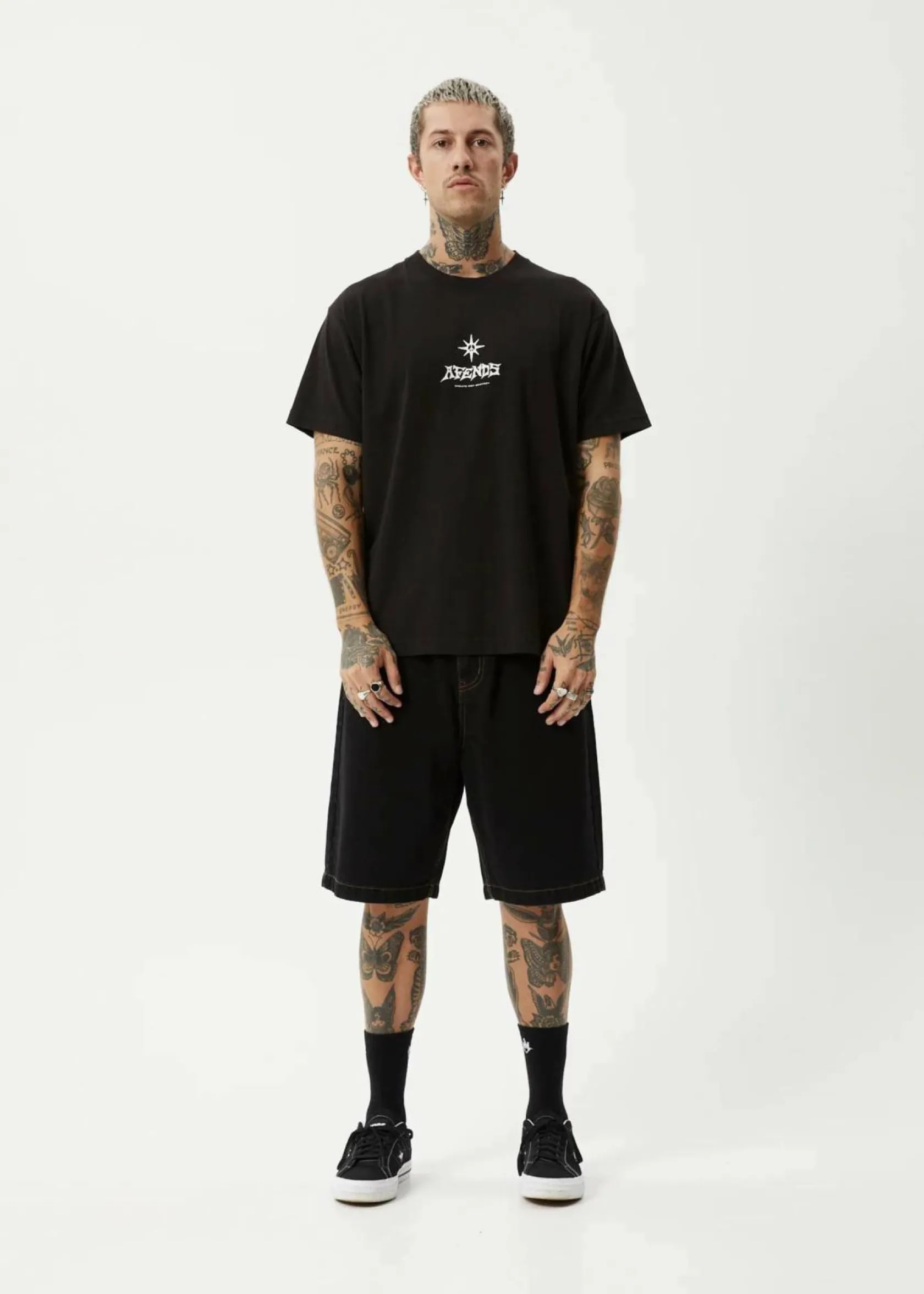 Afends Peace Out T-Shirt Black Discount