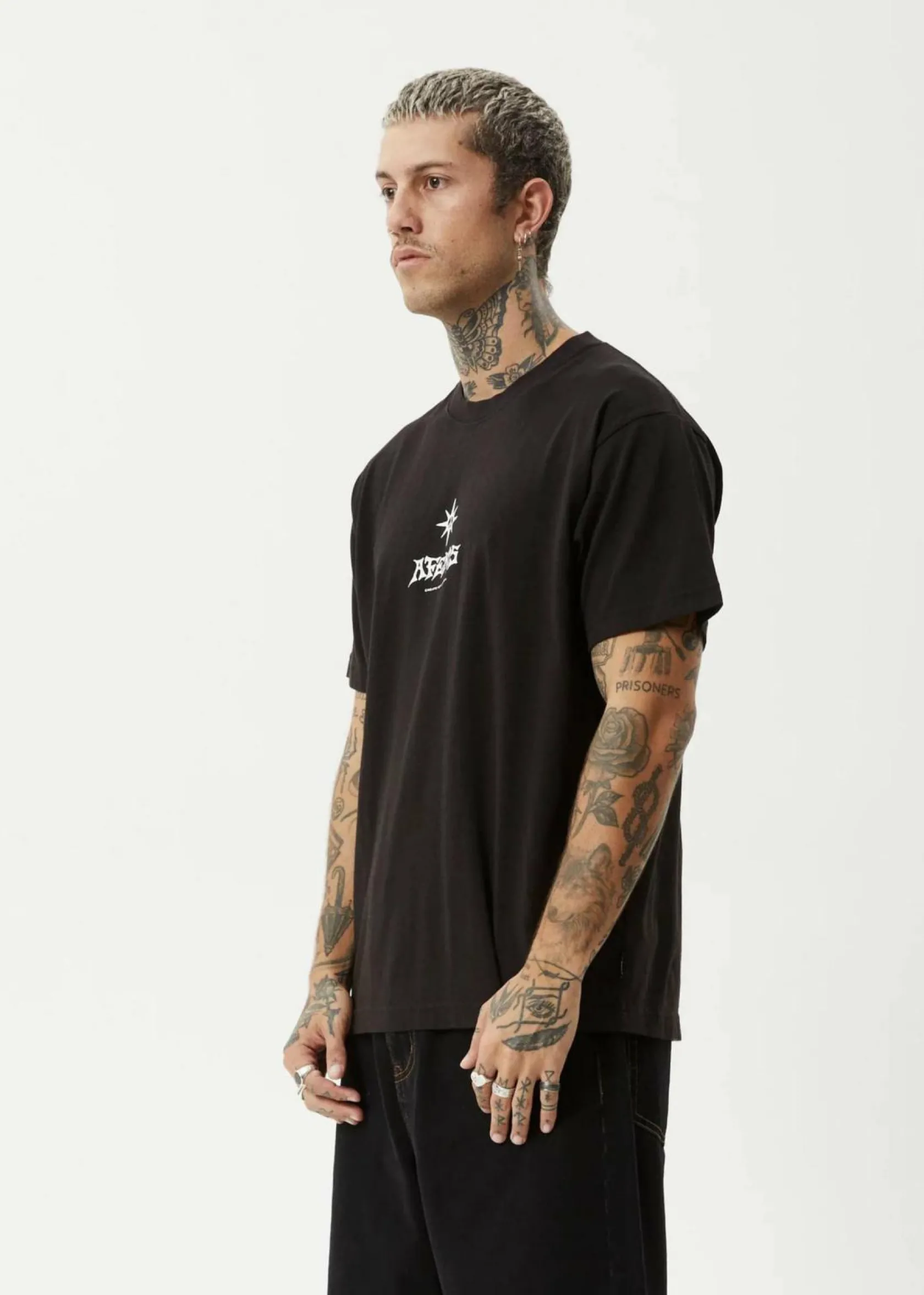 Afends Peace Out T-Shirt Black Discount