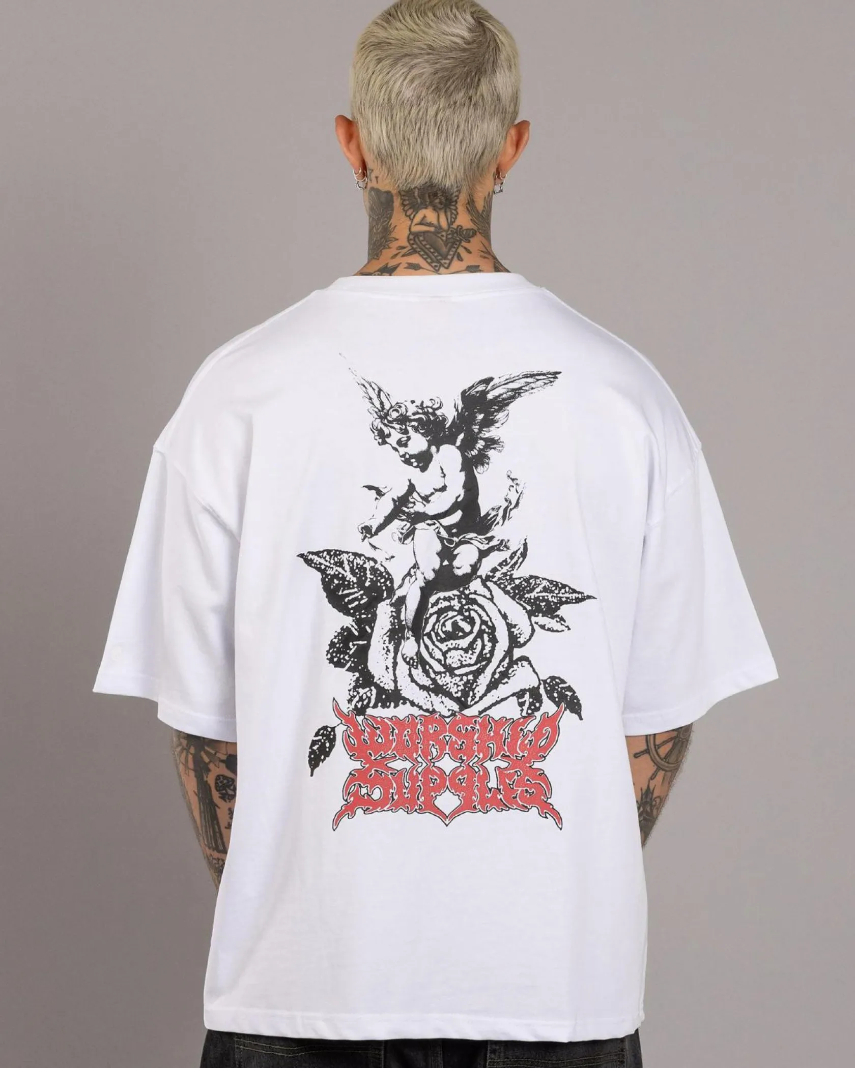 Worship Supplies Perch Oversized T-Shirt White Outlet