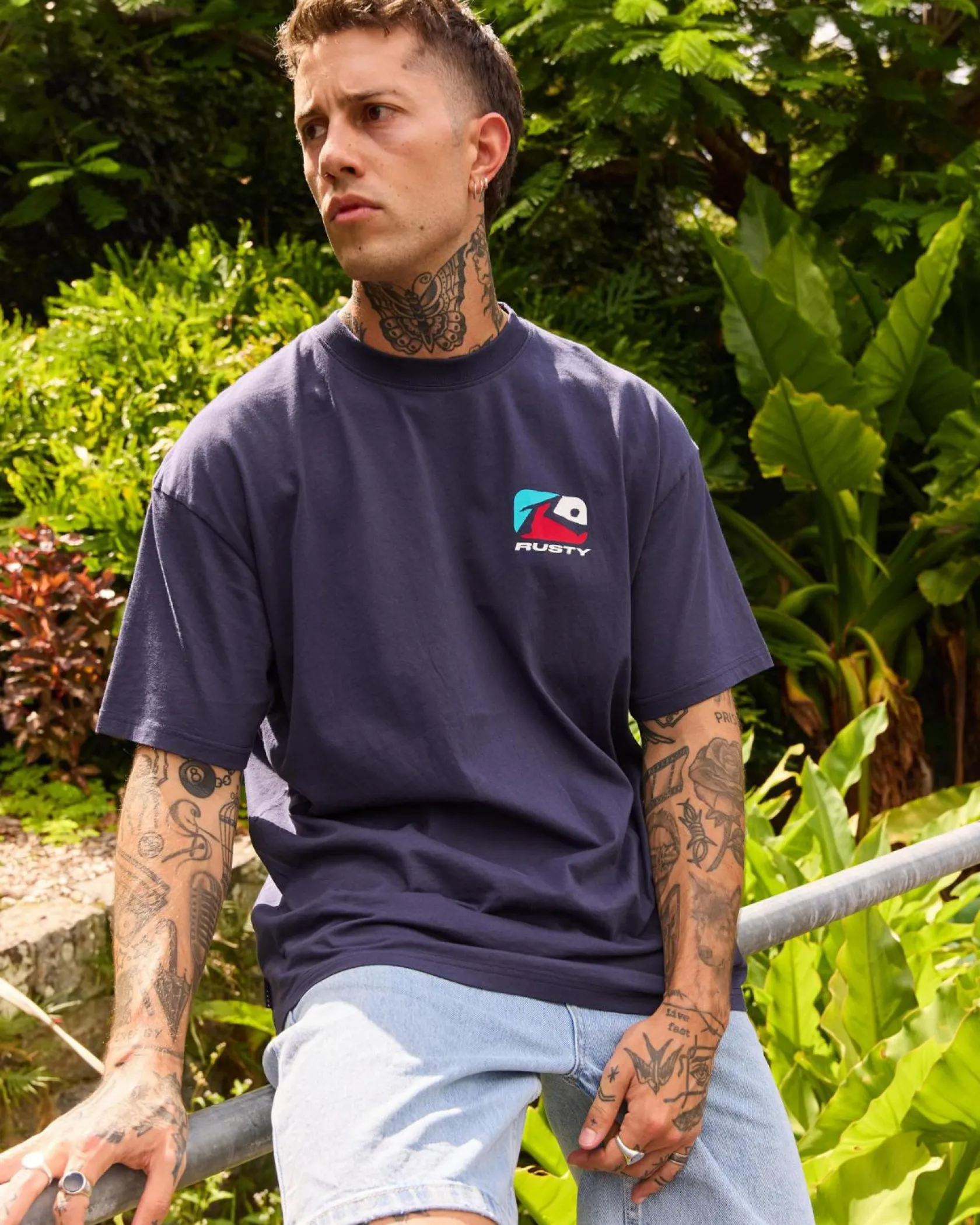 Rusty Phenom T-Shirt Navy Blue Best