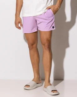 RVCA Pigment Elastic Waist Shorts Dusty Pink Outlet