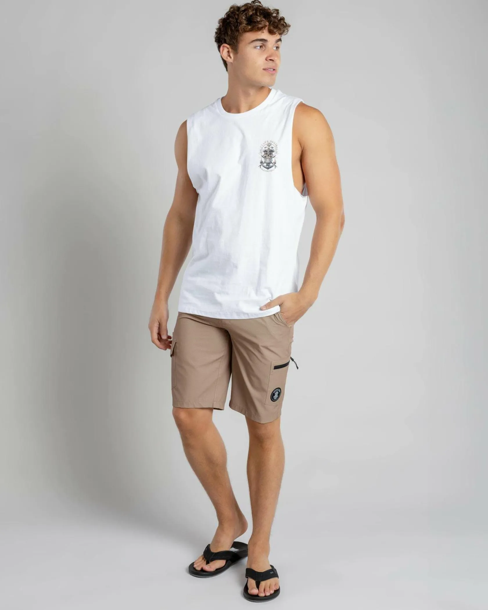 Salty Life Pillager Muscle Tank White Clearance
