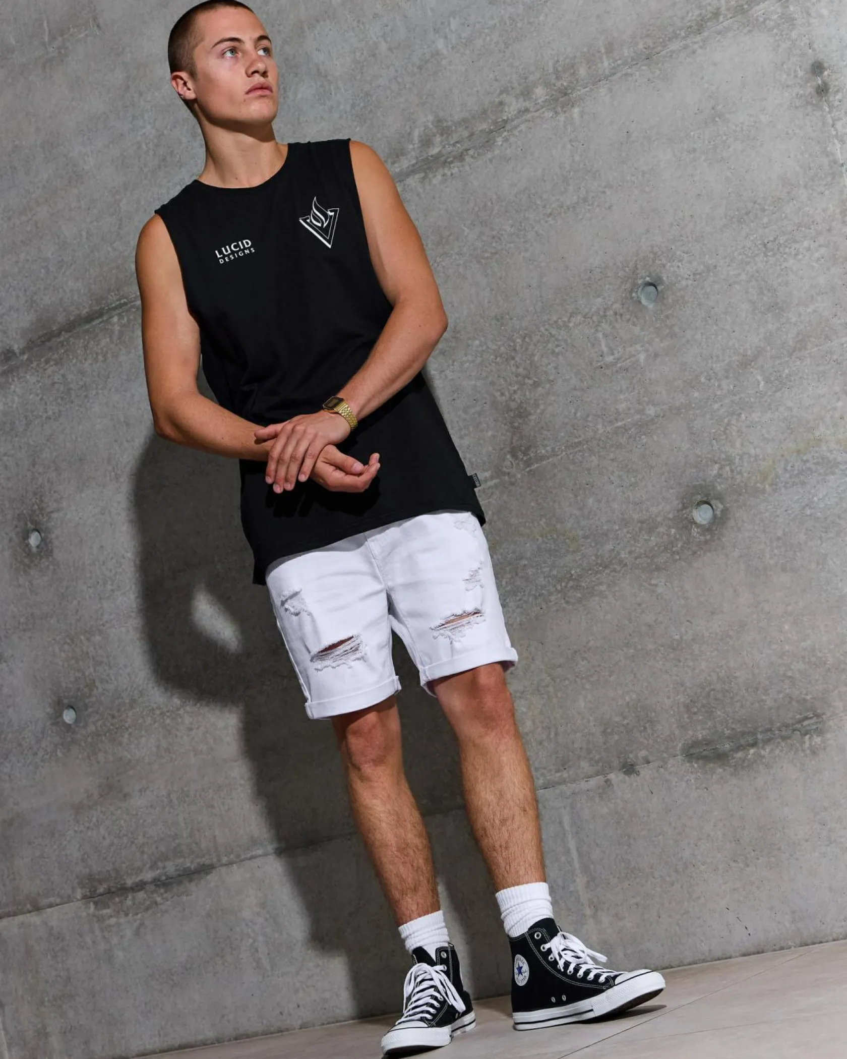 Lucid Pinnacle Muscle Tank Black Hot