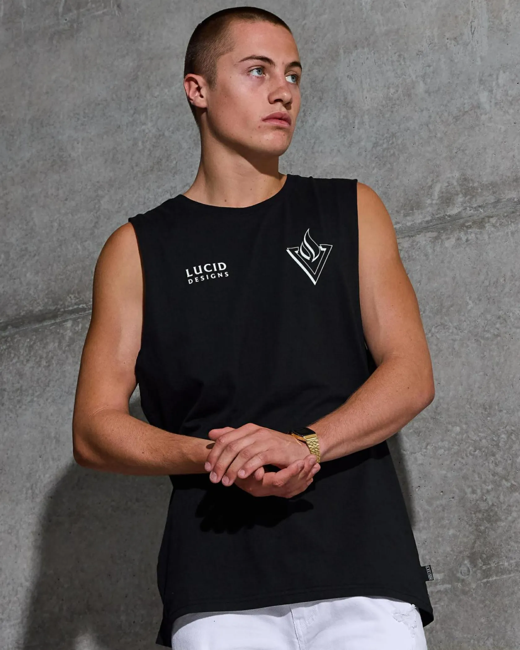 Lucid Pinnacle Muscle Tank Black Hot