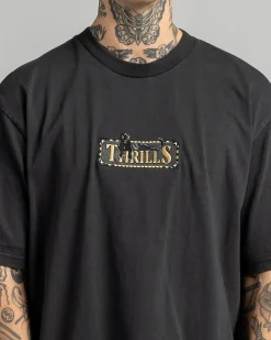 Thrills Pit Stop Oversize Fit T-Shirt Pirate Black Discount