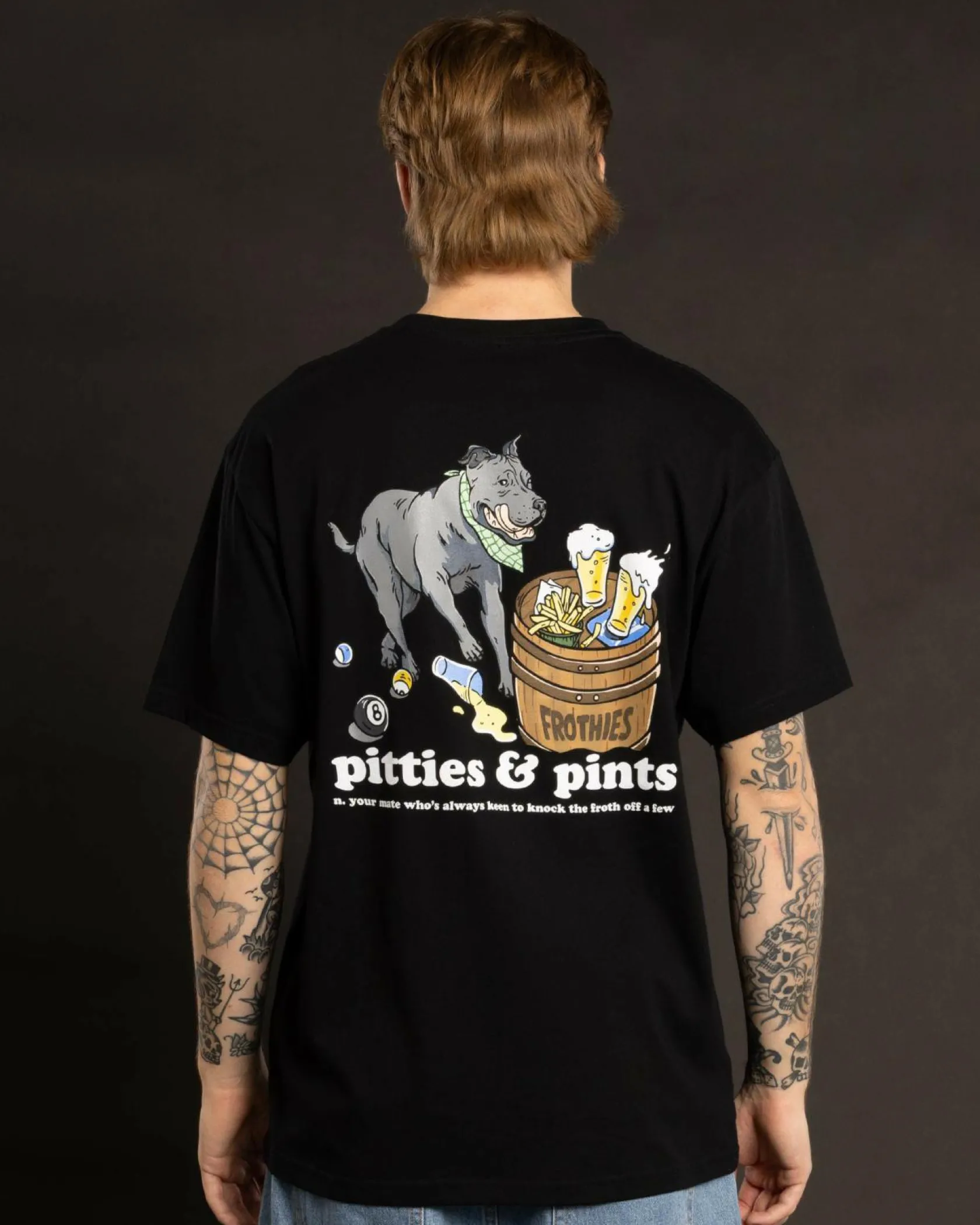 Frothies Pitties And Pints T-Shirt Black Outlet