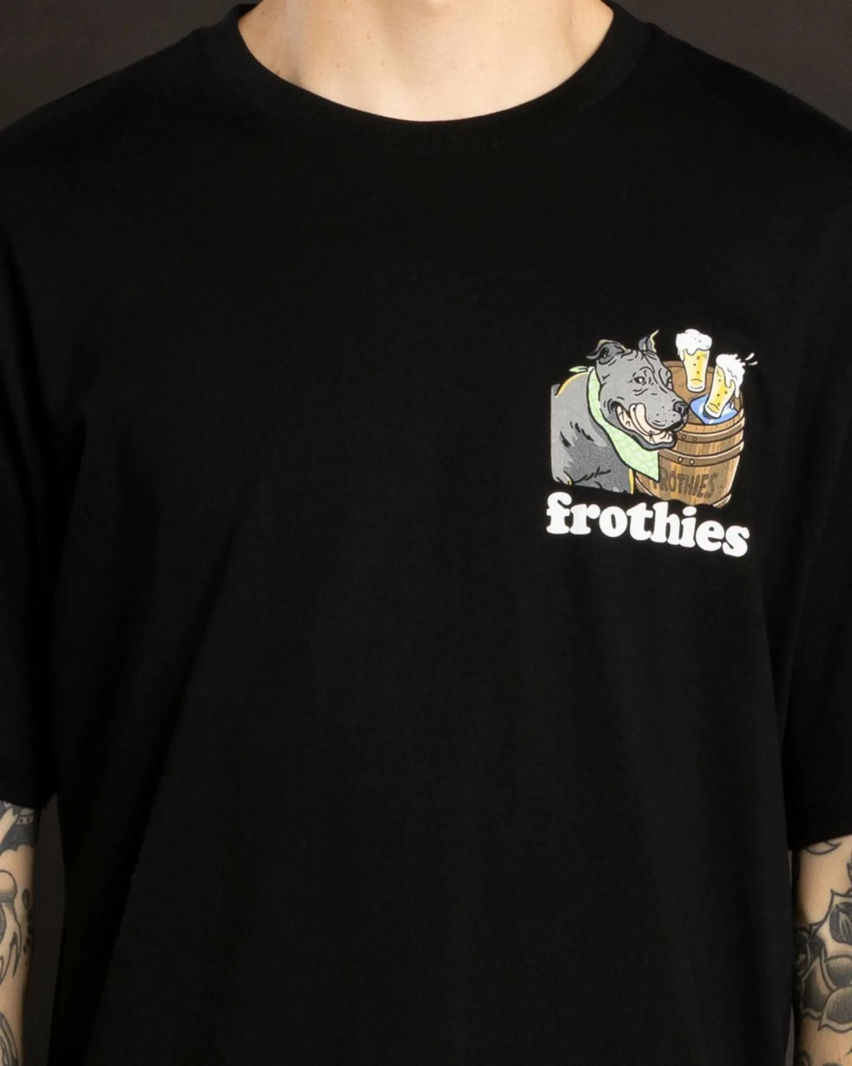 Frothies Pitties And Pints T-Shirt Black Outlet