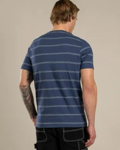 Rip Curl Plain Stripe T-Shirt Light Navy Sale