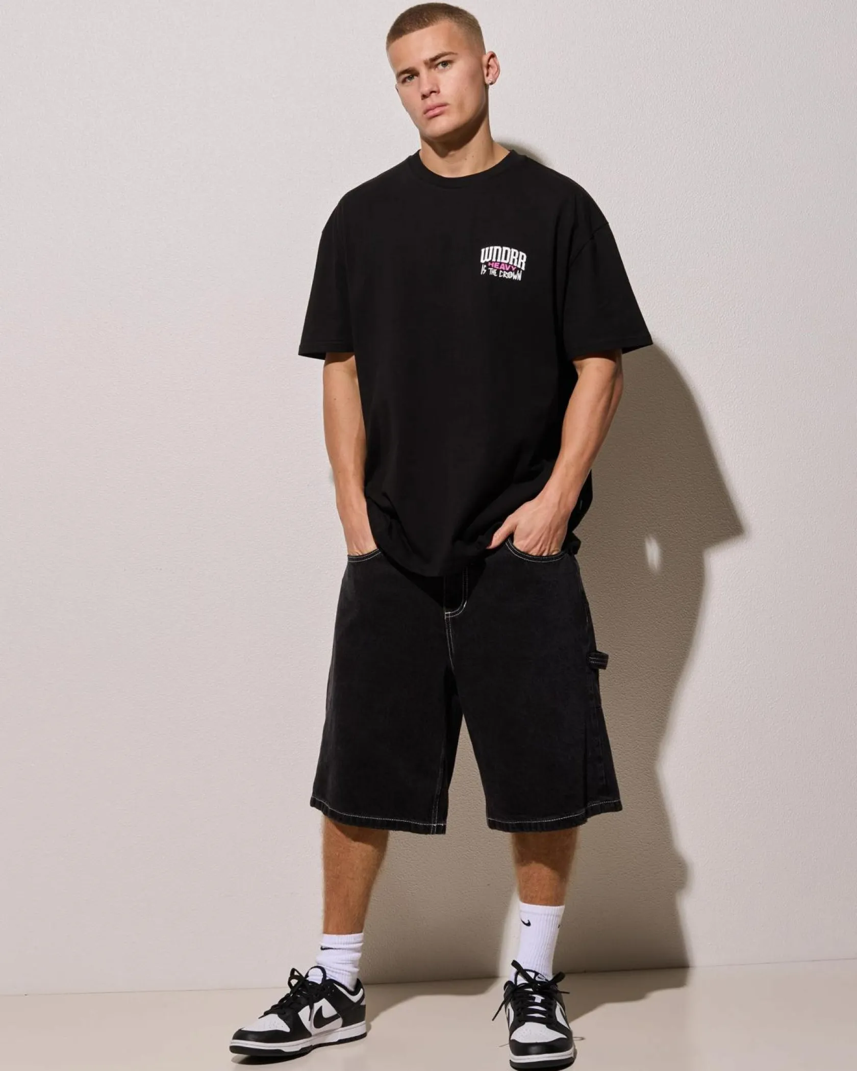 Wndrr Pledge Box Fit T-Shirt Black New