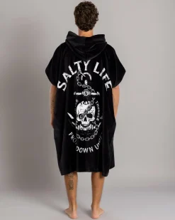 Salty Life Plunder & Thunder Hooded Towel Black Online