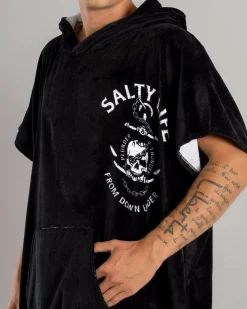Salty Life Plunder & Thunder Hooded Towel Black Online