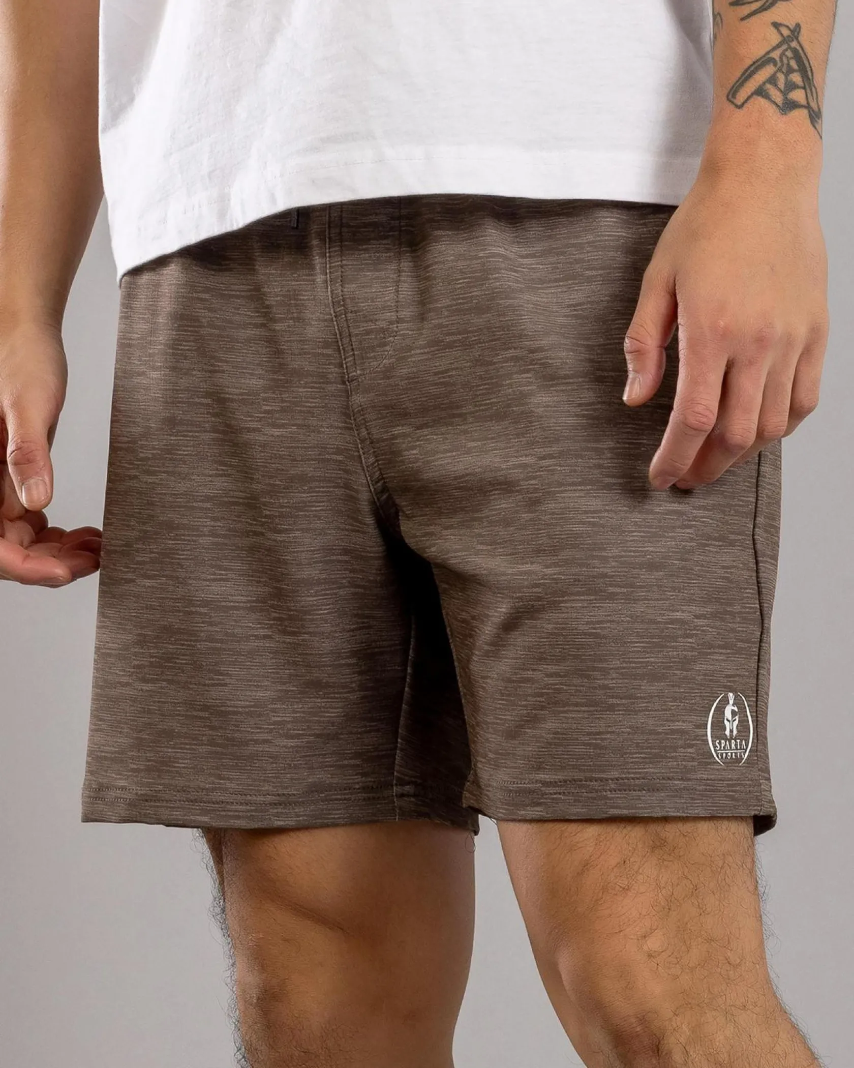 Sparta Potential Elastic Waist Shorts Sand New