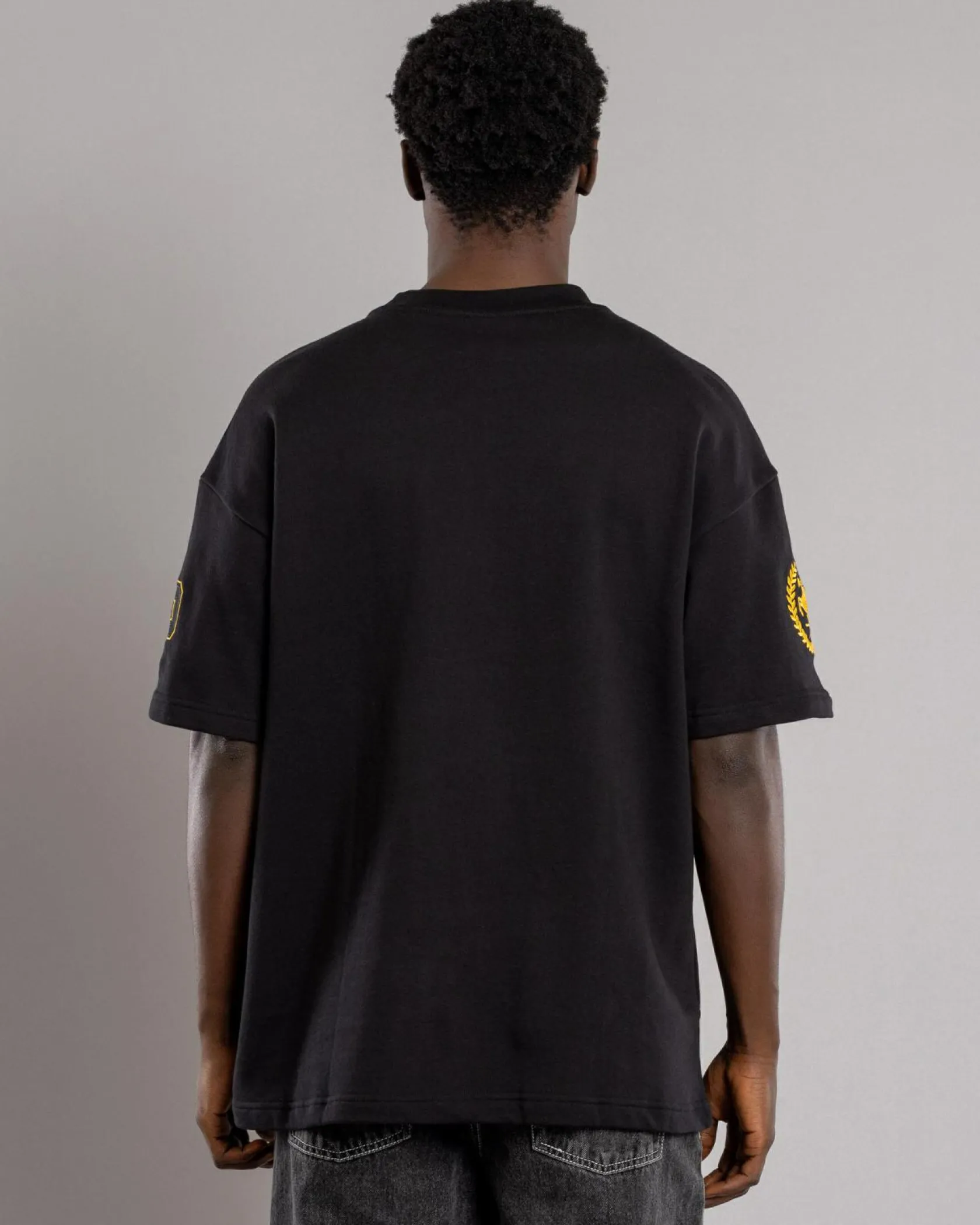 Nena & Pasadena Prima Loopback Raptor T-Shirt Jet Black New