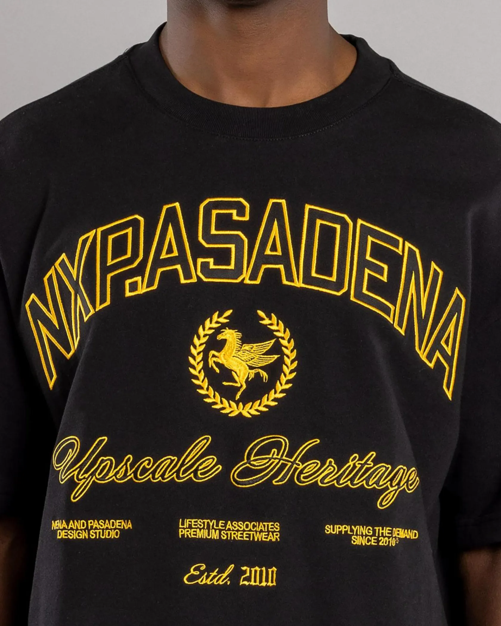 Nena & Pasadena Prima Loopback Raptor T-Shirt Jet Black New