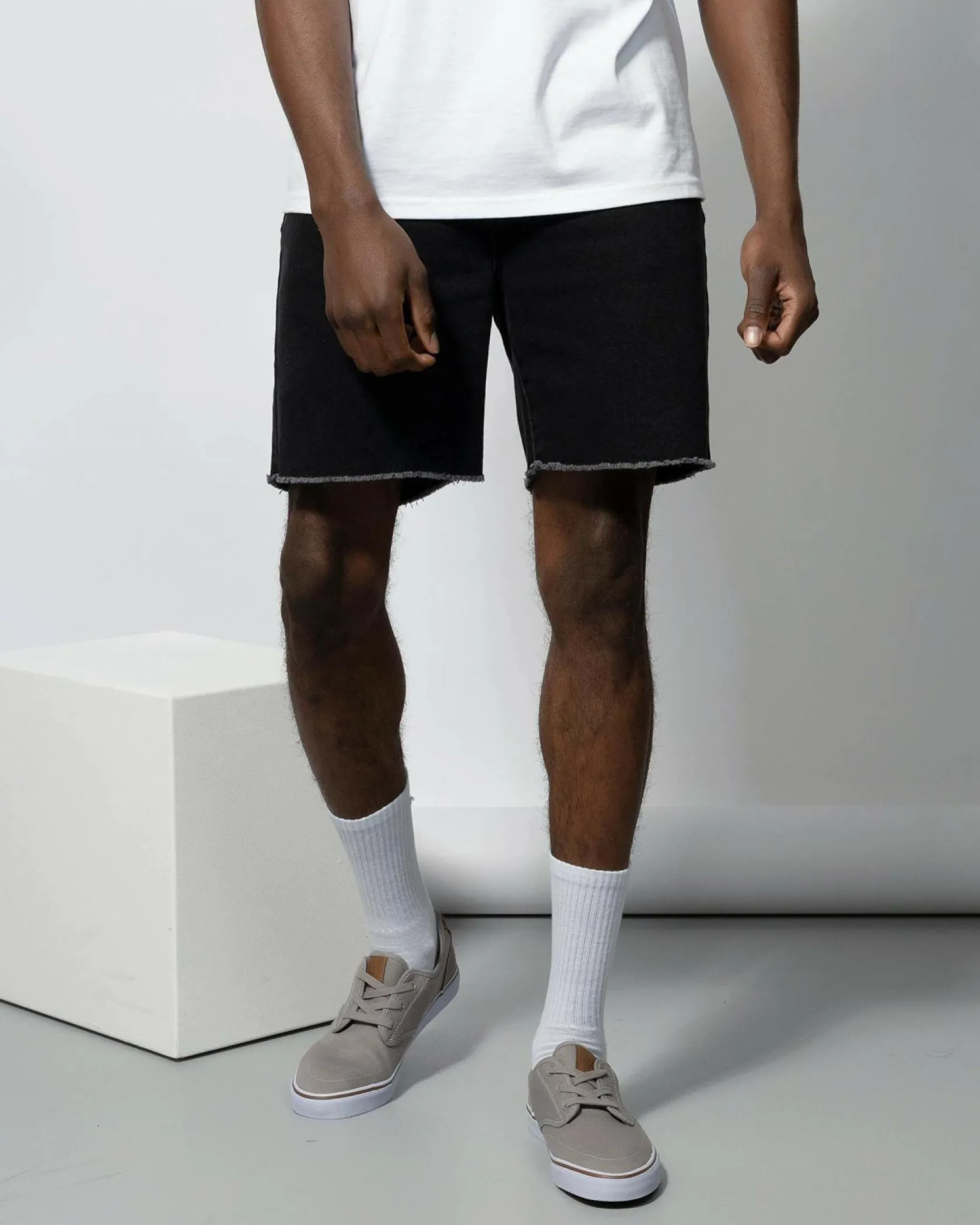 Lucid Project Denim Walk Shorts Black Discount