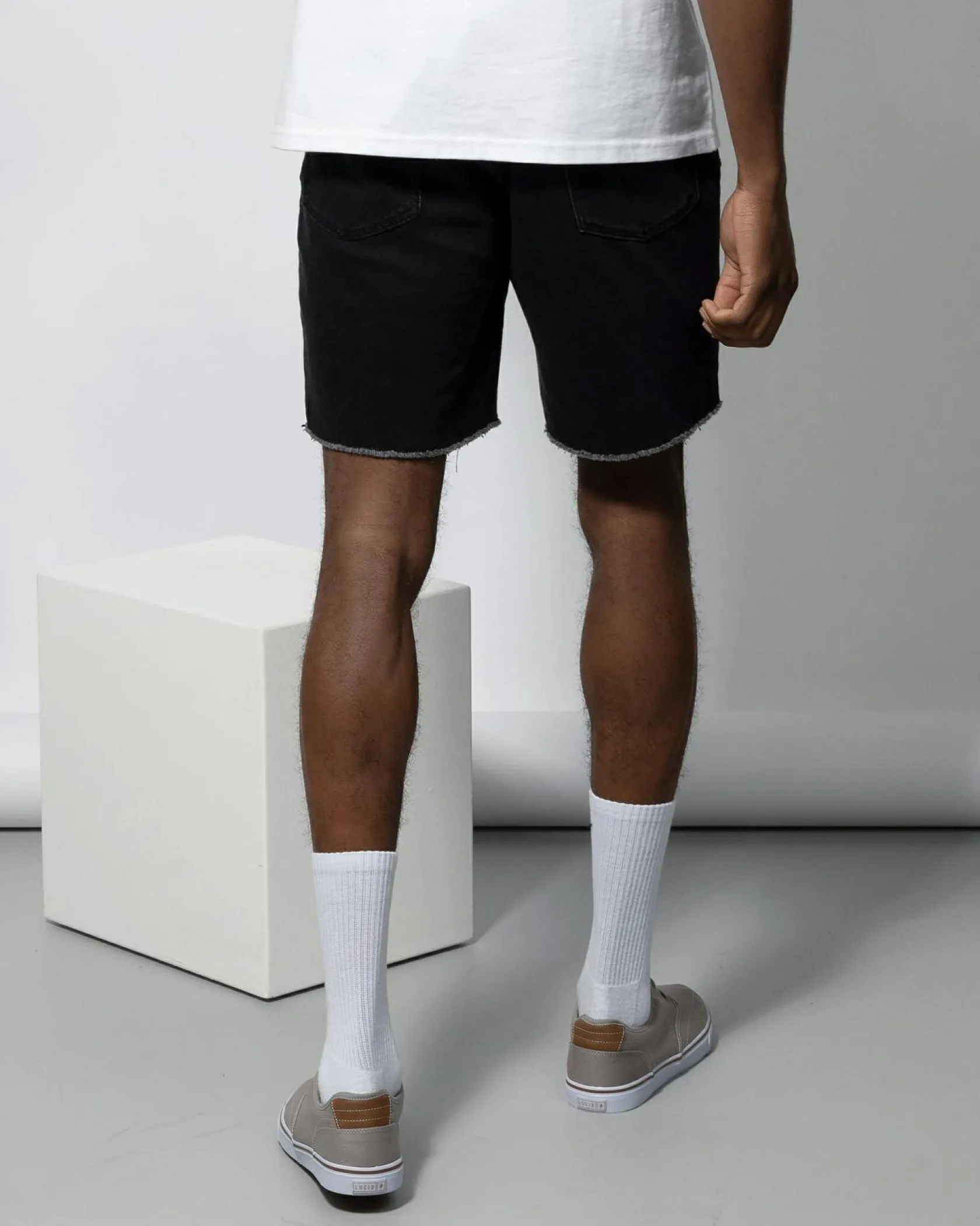 Lucid Project Denim Walk Shorts Black Discount