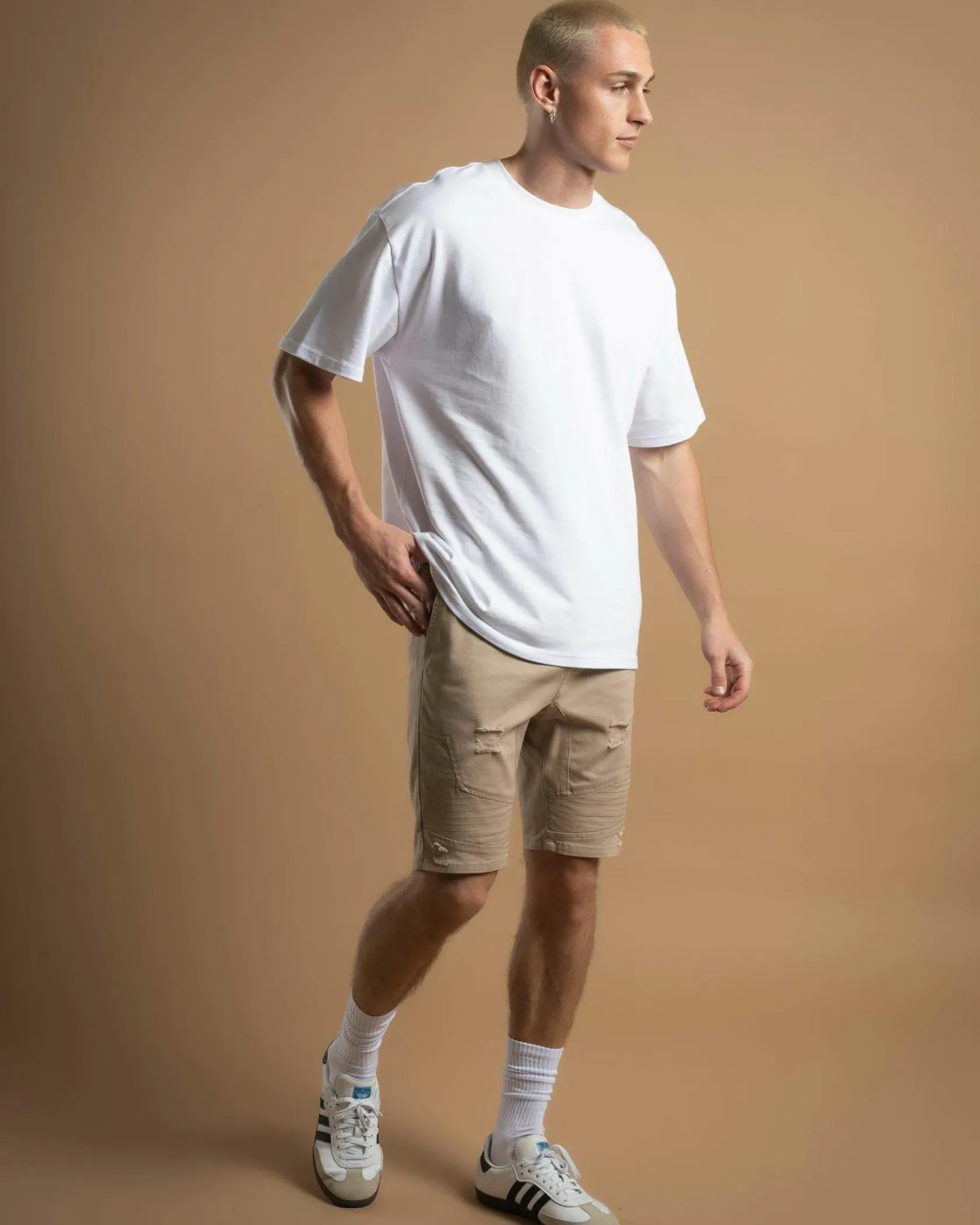 Lucid Promenade Walk Shorts Stone Sale