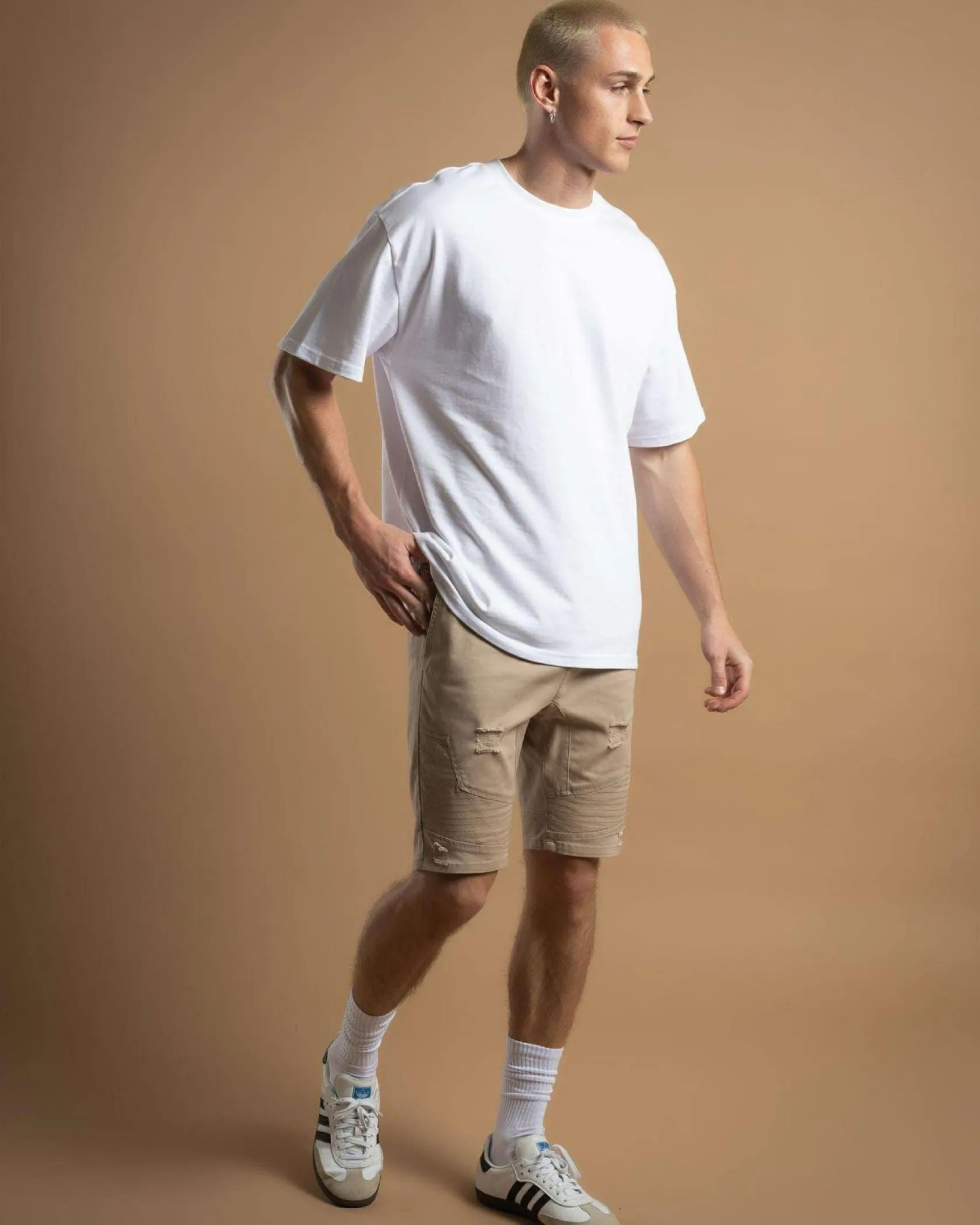 Lucid Promenade Walk Shorts Stone New